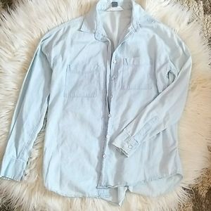 Faded Denim Boyfriend Flannel